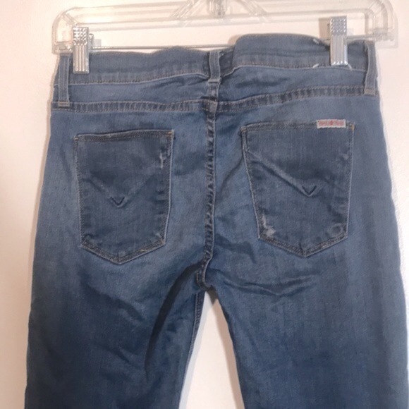 Hudson Krista Super Skinny Jean Distressed ripped mid rise size 27 - Picture 6 of 13